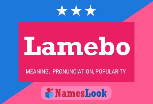 Lamebo Name Poster