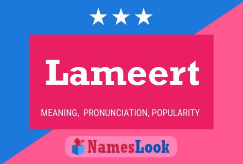 Lameert Name Poster