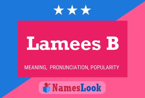 Lamees B Name Poster