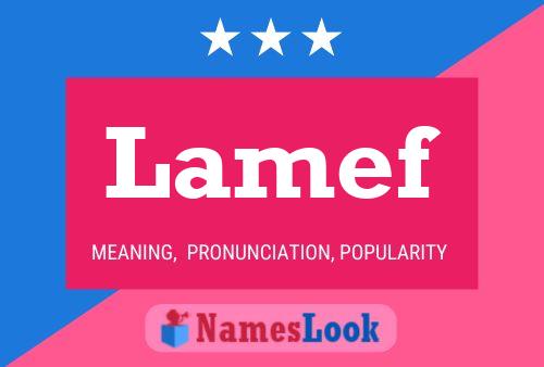 Lamef Name Poster