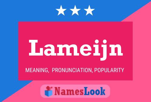 Lameijn Name Poster