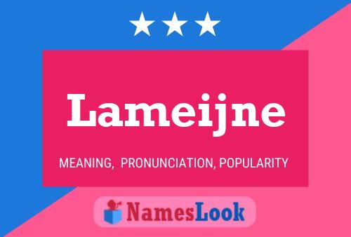 Lameijne Name Poster