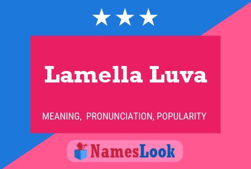 Lamella Luva Name Poster