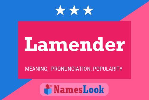 Lamender Name Poster