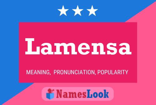 Lamensa Name Poster