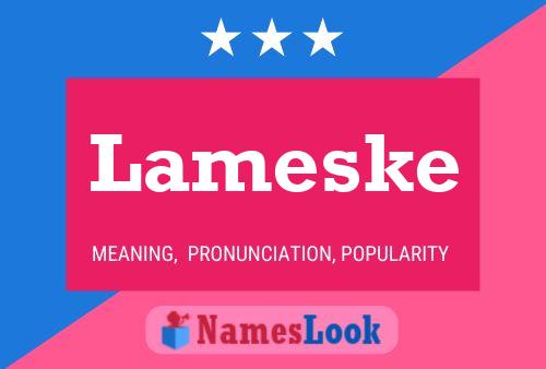 Lameske Name Poster