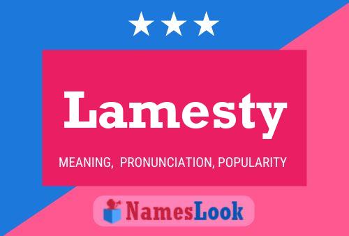 Lamesty Name Poster