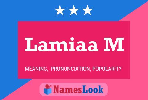 Lamiaa M Name Poster