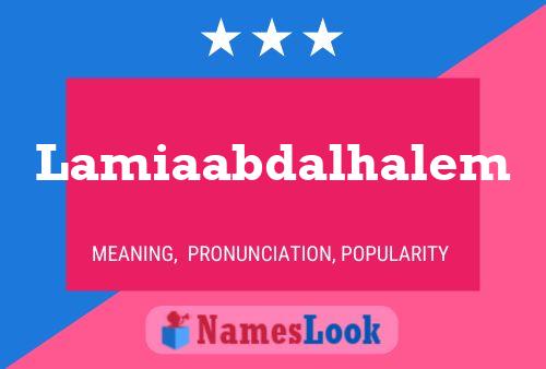 Lamiaabdalhalem Name Poster