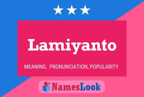 Lamiyanto Name Poster