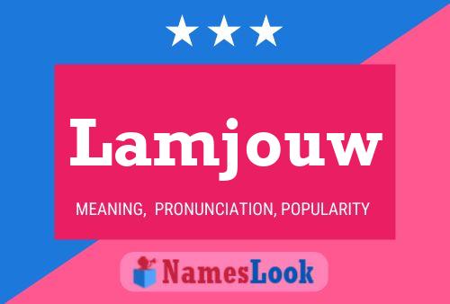 Lamjouw Name Poster