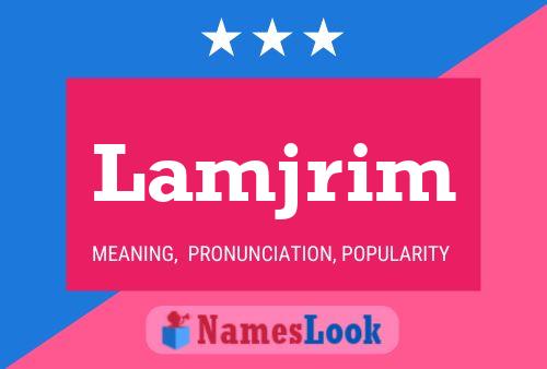 Lamjrim Name Poster