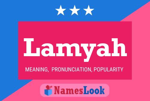 Lamyah Name Poster