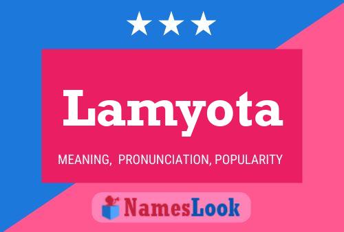 Lamyota Name Poster