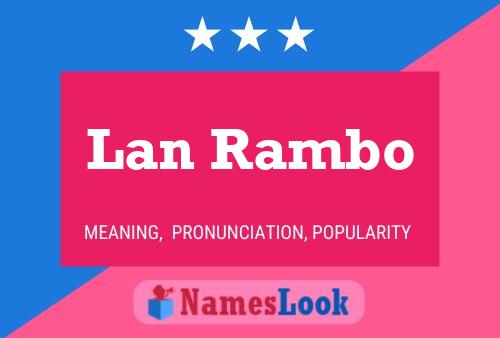 Lan Rambo Name Poster