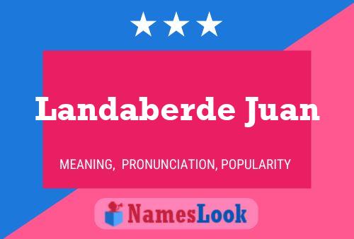 Landaberde Juan Name Poster