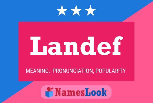 Landef Name Poster