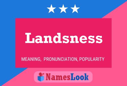 Landsness Name Poster