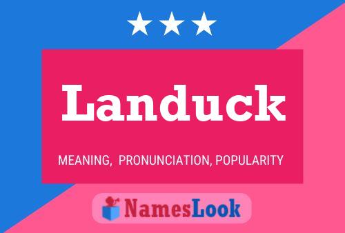 Landuck Name Poster