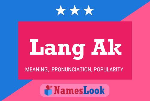 Lang Ak Name Poster