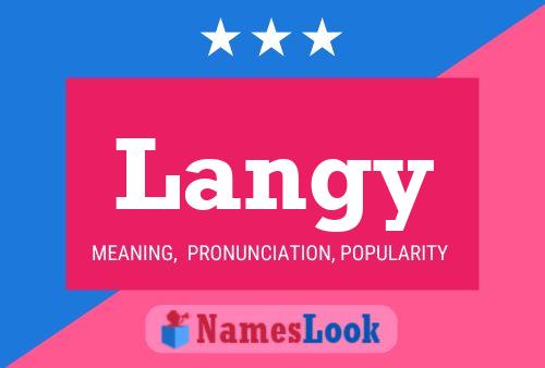 Langy Name Poster