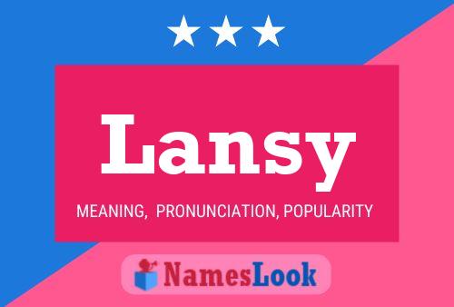 Lansy Name Poster