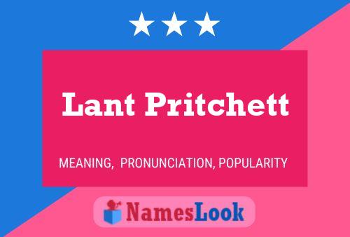 Lant Pritchett Name Poster