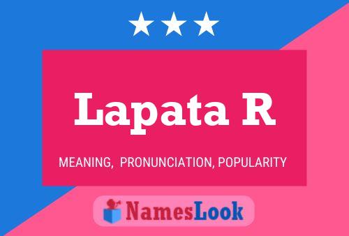 Lapata R Name Poster