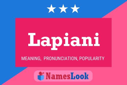 Lapiani Name Poster