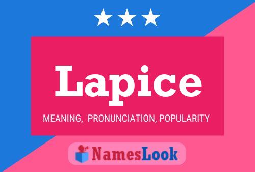 Lapice Name Poster