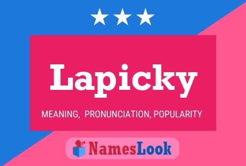 Lapicky Name Poster