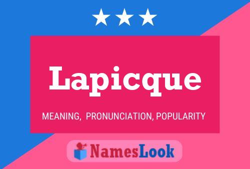 Lapicque Name Poster