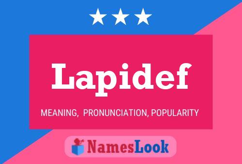 Lapidef Name Poster