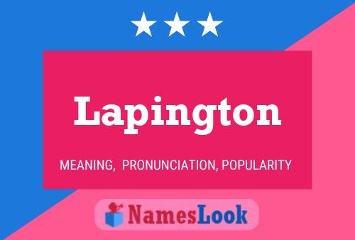 Lapington Name Poster