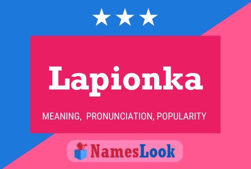 Lapionka Name Poster