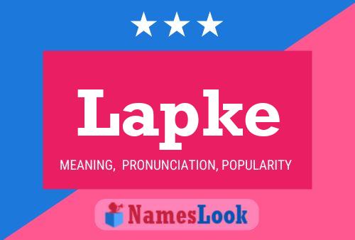 Lapke Name Poster