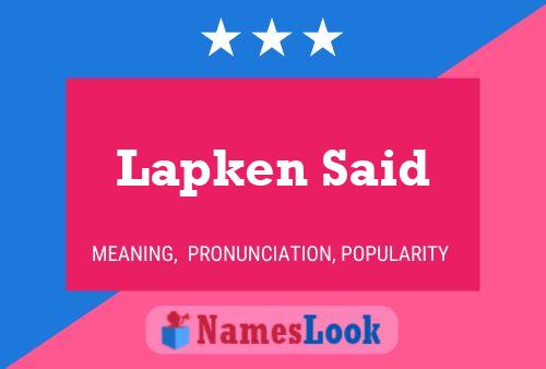 Lapken Said Name Poster