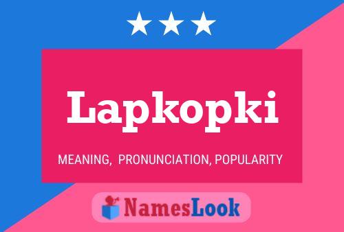 Lapkopki Name Poster