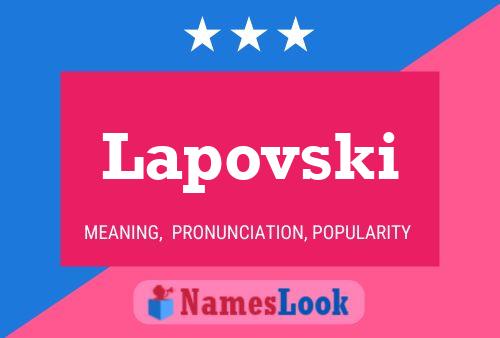 Lapovski Name Poster