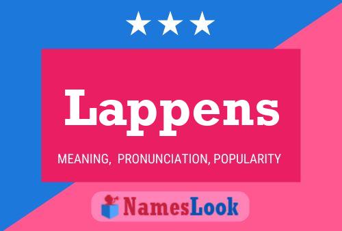 Lappens Name Poster