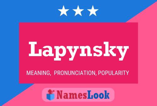 Lapynsky Name Poster