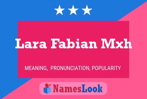 Lara Fabian Mxh Name Poster