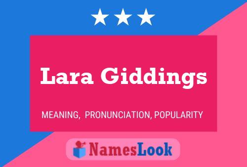 Lara Giddings Name Poster