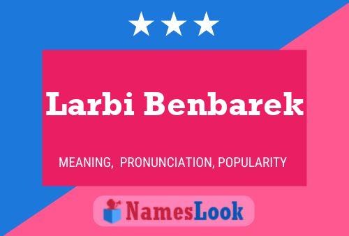 Larbi Benbarek Name Poster