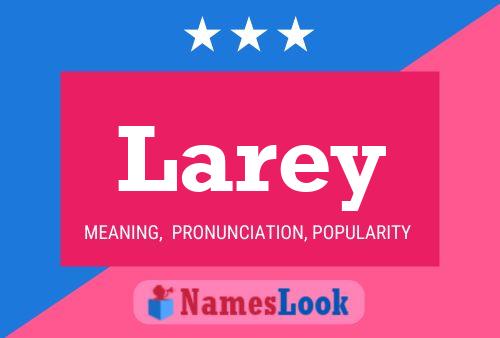 Larey Name Poster