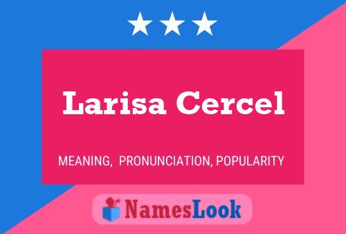 Larisa Cercel Name Poster