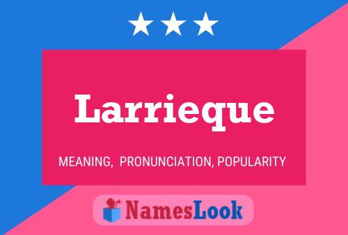 Larrieque Name Poster