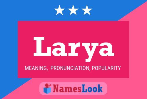 Larya Name Poster