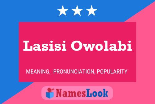 Lasisi Owolabi Name Poster