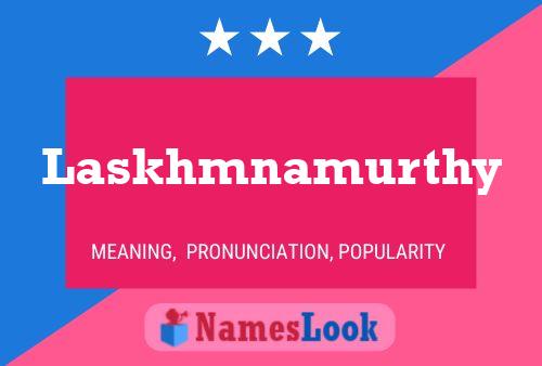 Laskhmnamurthy Name Poster